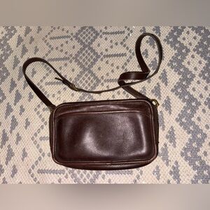 VINTAGE COACH BROWN LEATHER CROSSBODY MESSENGER BAG L5C- 9974